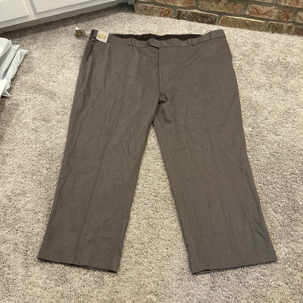 NEW The Foundry Dress Pants Men's 52X28 Casual Comfort Work  $75 Dark Charcoal